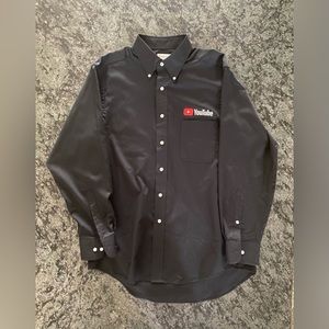 Van Heusen mens casual black button down shirt , size M , 16 neck , 34-35 sleeve